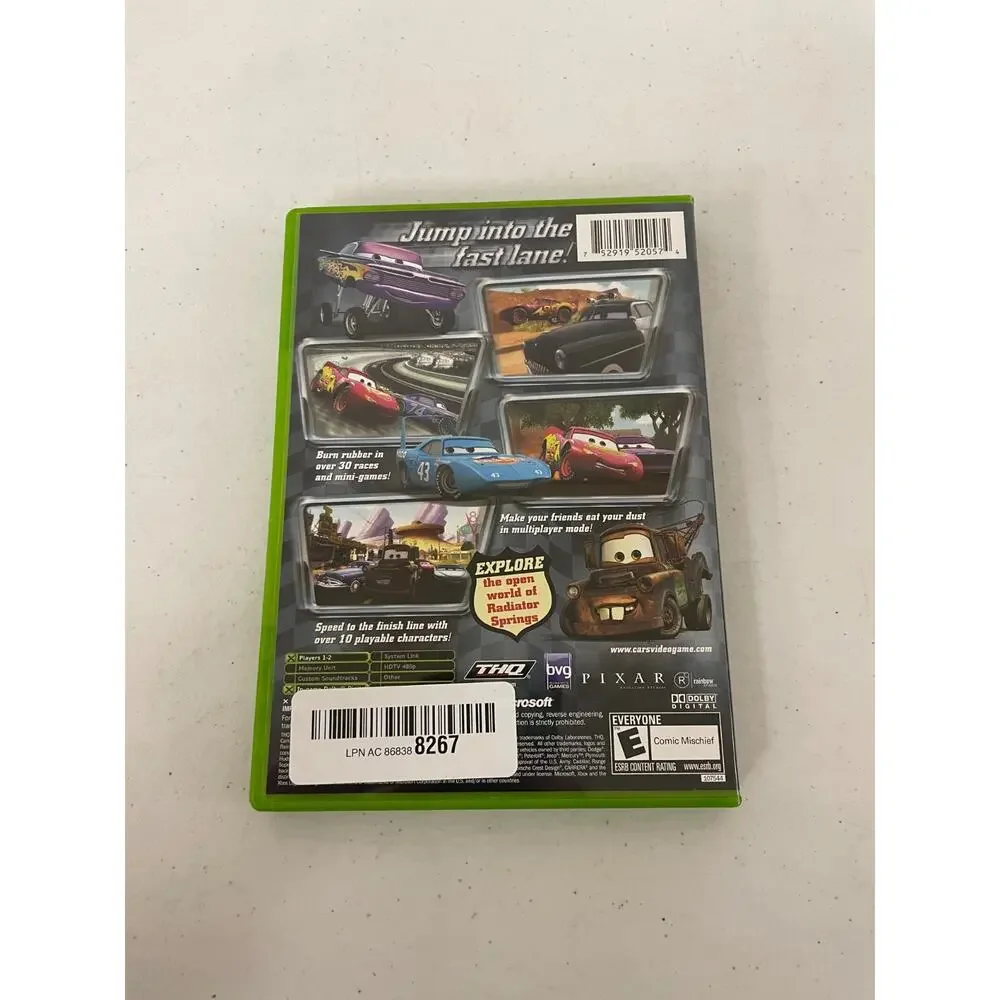 Disney Pixar Cars (Microsoft Xbox, 2006) Complete with Manual